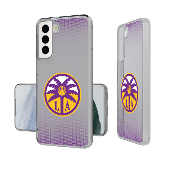 Los Angeles Sparks Linen Galaxy Clear Phone Case