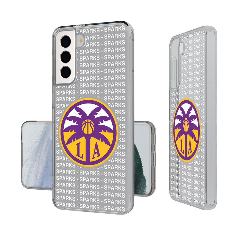 Los Angeles Sparks Blackletter Galaxy Clear Case
