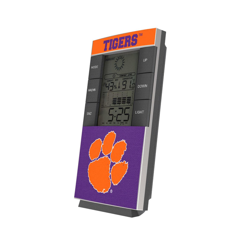 Clemson Tigers Endzone Solid Digital Desk Clock