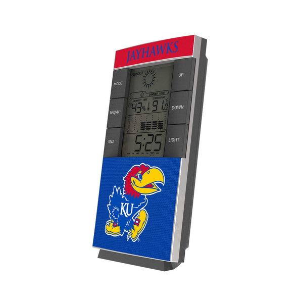 Kansas Jayhawks Endzone Solid Digital Desk Clock