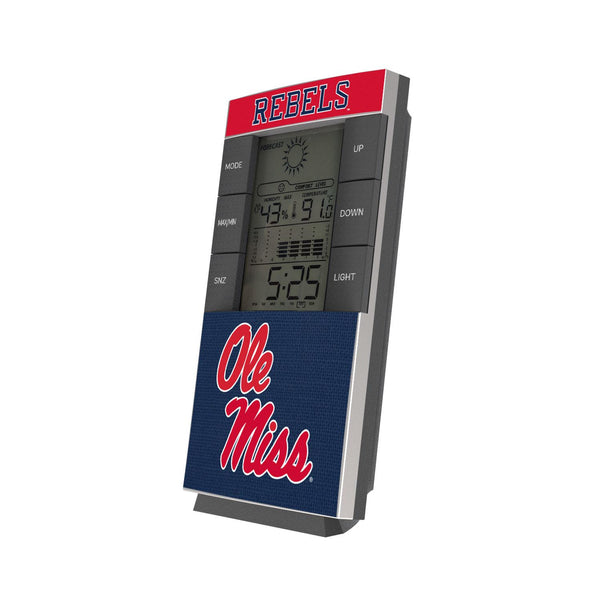 Mississippi Ole Miss Rebels Endzone Solid Digital Desk Clock