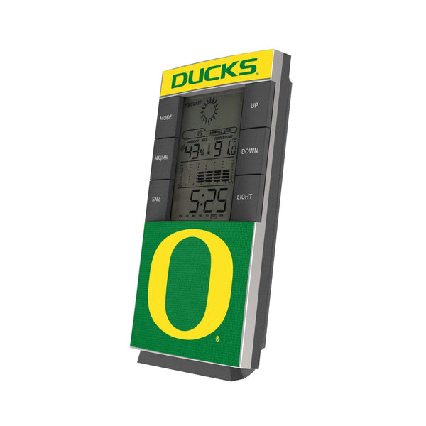 Oregon Ducks Endzone Solid Digital Desk Clock