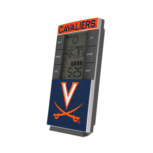 Virginia Cavaliers Endzone Solid Digital Desk Clock