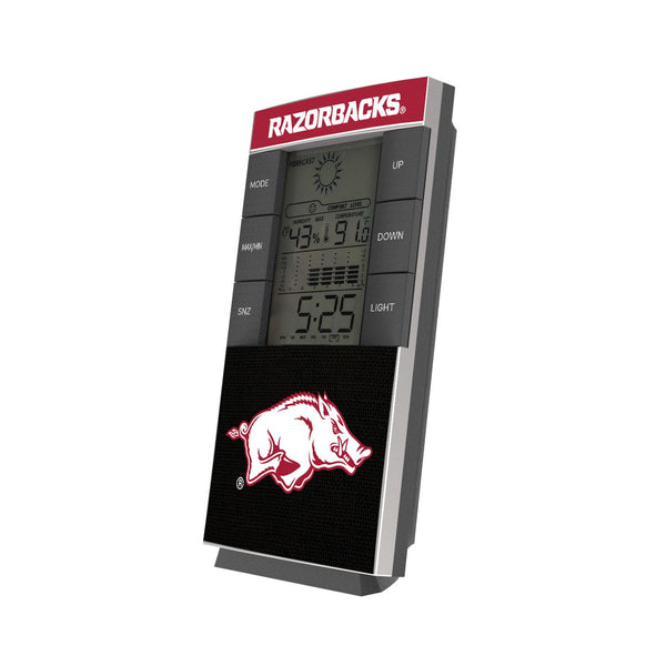 Arkansas Razorbacks Endzone Solid Digital Desk Clock