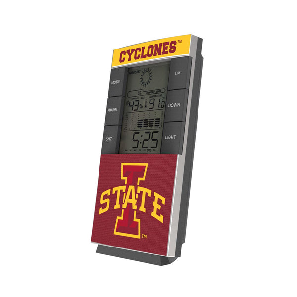 Iowa State Cyclones Endzone Solid Digital Desk Clock