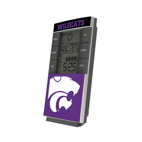 Kansas State Wildcats Endzone Solid Digital Desk Clock