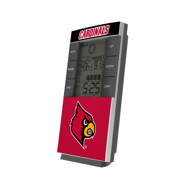 Louisville Cardinals Endzone Solid Digital Desk Clock