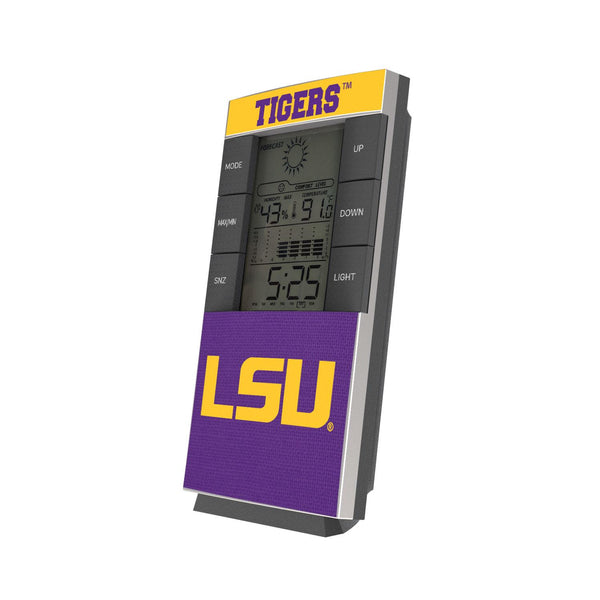 Louisiana State University Tigers Endzone Solid Digital Desk Clock