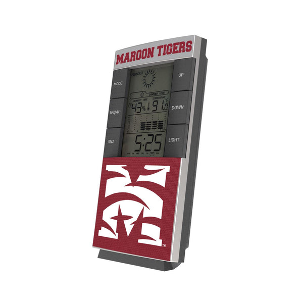 Morehouse Maroon Tigers Endzone Solid Digital Desk Clock