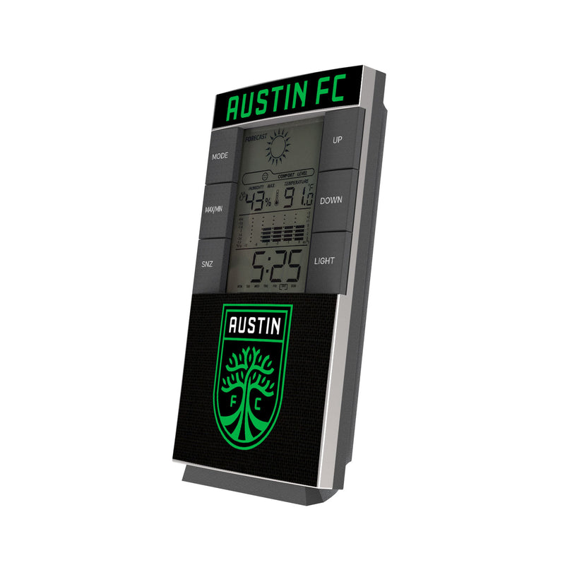 Austin FC  Solid Wordmark Digital Desk Clock