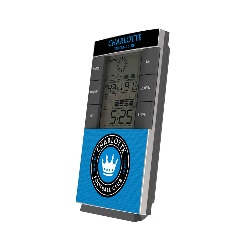 Charlotte FC  Solid Wordmark Digital Desk Clock