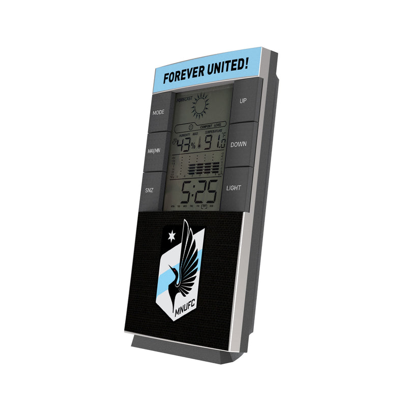 Minnesota United FC   Solid Wordmark Digital Desk Clock