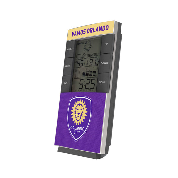 Orlando City Soccer Club  Solid Wordmark Digital Desk Clock