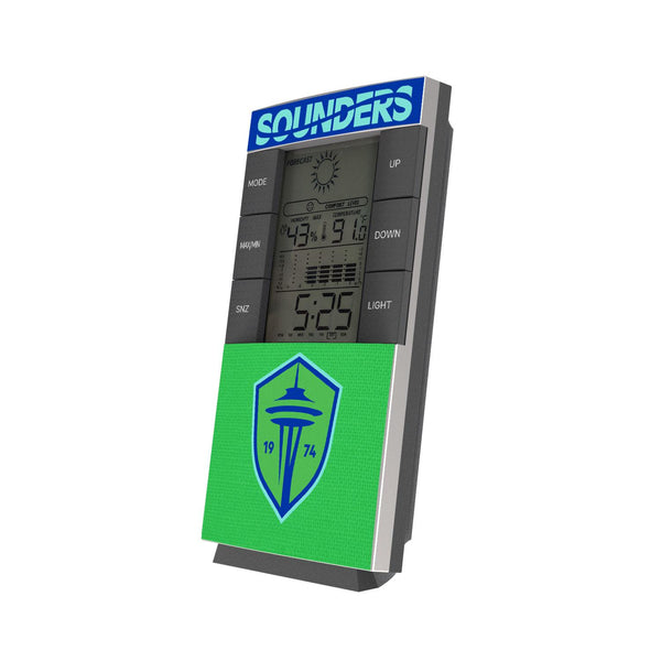 Seattle Sounders FC   Endzone Solid Digital Desk Clock