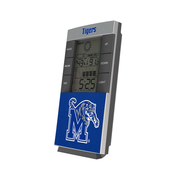 Memphis Tigers Endzone Solid Digital Desk Clock
