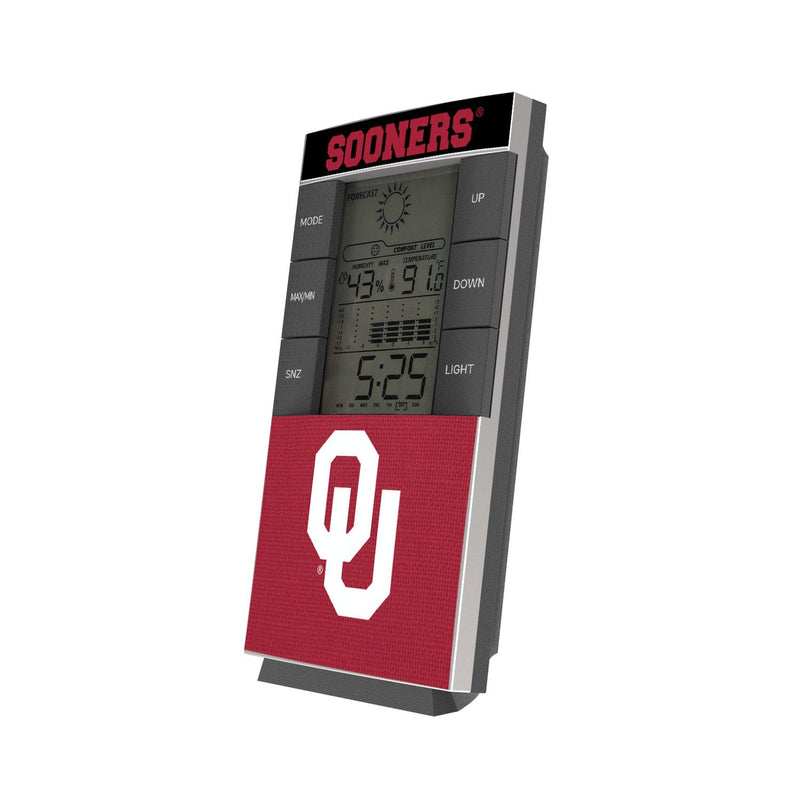 Oklahoma Sooners Endzone Solid Digital Desk Clock