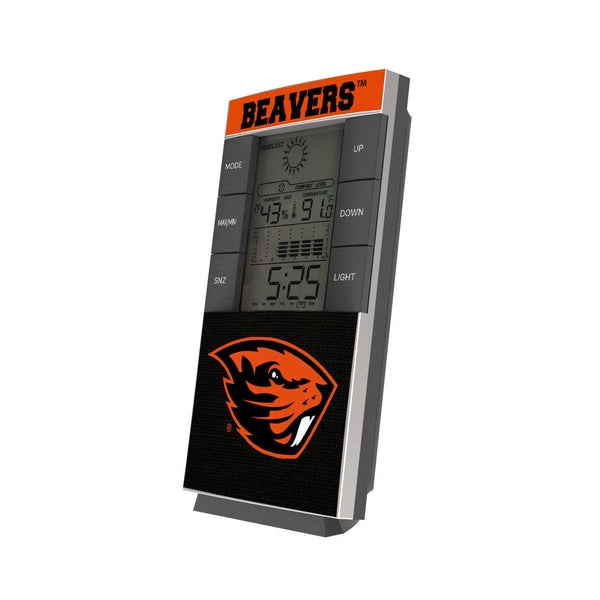 Oregon State Beavers Endzone Solid Digital Desk Clock