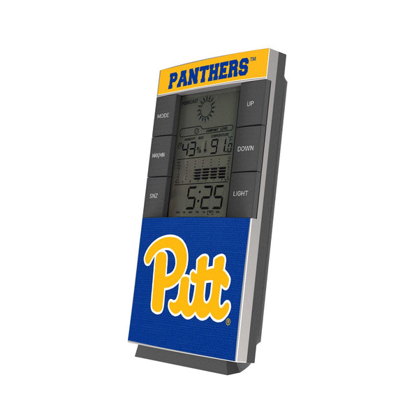 Pittsburgh Panthers Endzone Solid Digital Desk Clock