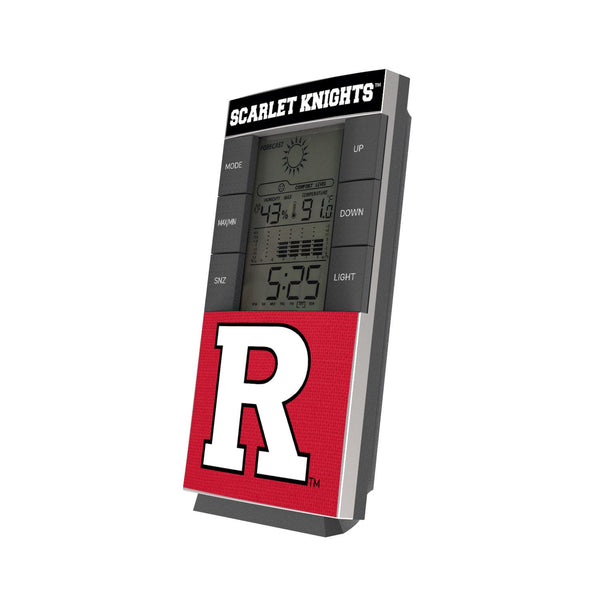 Rutgers Scarlet Knights Endzone Solid Digital Desk Clock