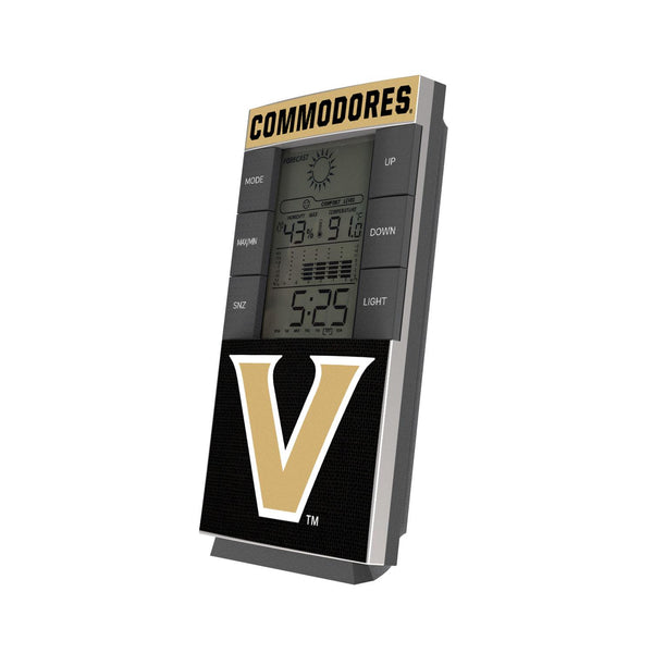 Vanderbilt Commodores Endzone Solid Digital Desk Clock