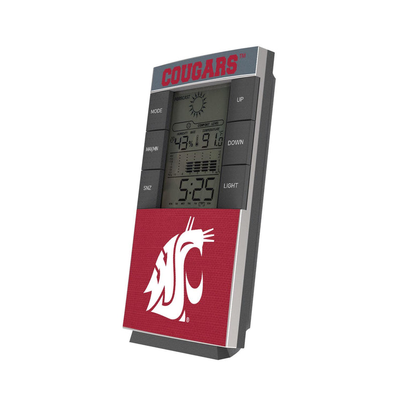 Washington State Cougars Endzone Solid Digital Desk Clock