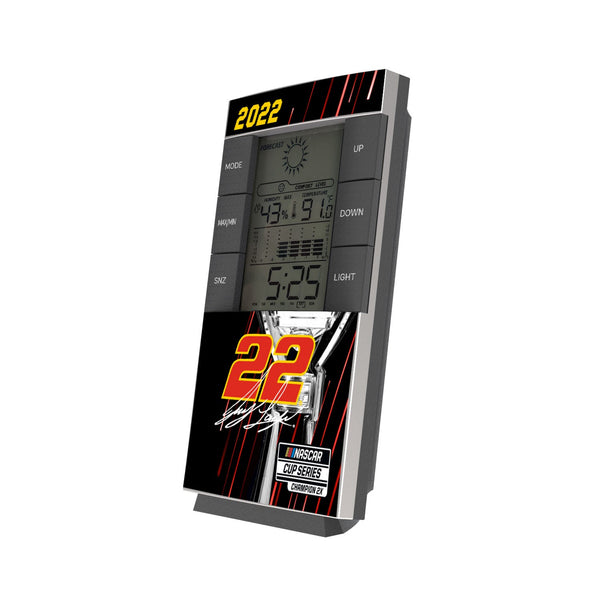 Joey Logano Penske 22 2022 NASCAR Champ Digital Desk Clock