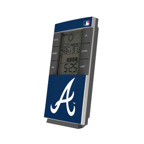 Atlanta Braves Solid Digital Desk Clock