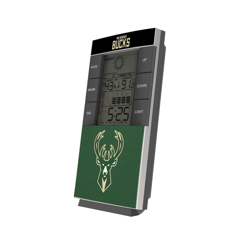 Milwaukee Bucks Solid Wordmark Digital Desk Clock