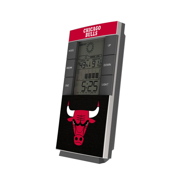 Chicago Bulls Solid Wordmark Digital Desk Clock