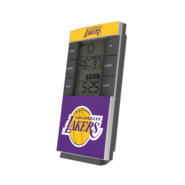Los Angeles Lakers Solid Wordmark Digital Desk Clock