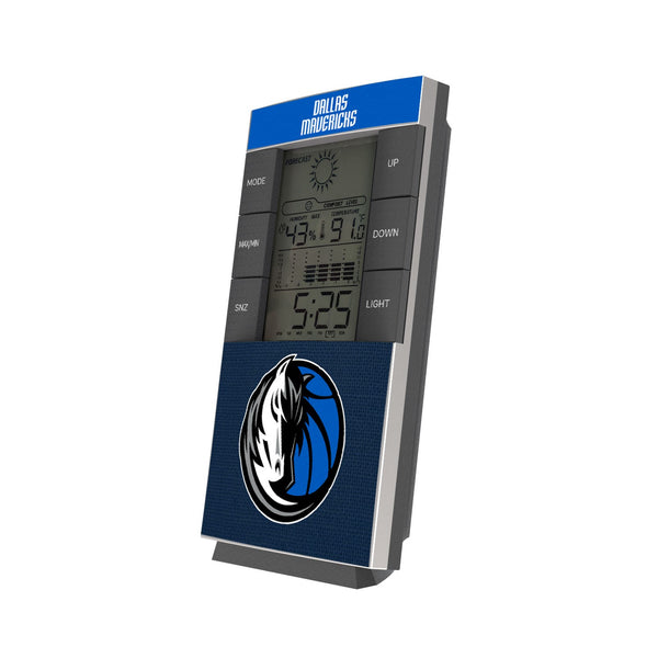Dallas Mavericks Solid Wordmark Digital Desk Clock