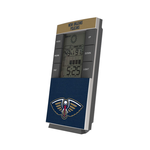 New Orleans Pelicans Solid Wordmark Digital Desk Clock