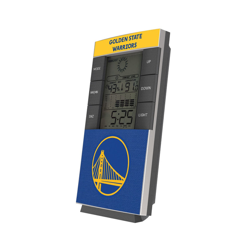 Golden State Warriors Solid Wordmark Digital Desk Clock