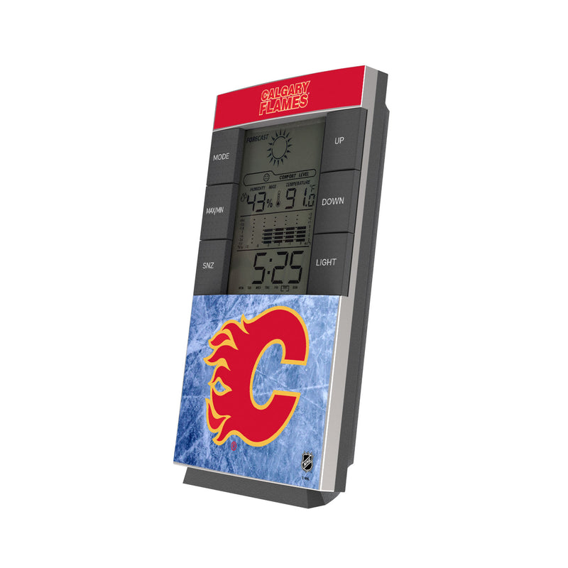 Calgary Flames Ice Wordmark Digital Desk Clock