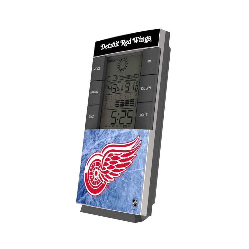 Detroit Red Wings Ice Wordmark Digital Desk Clock