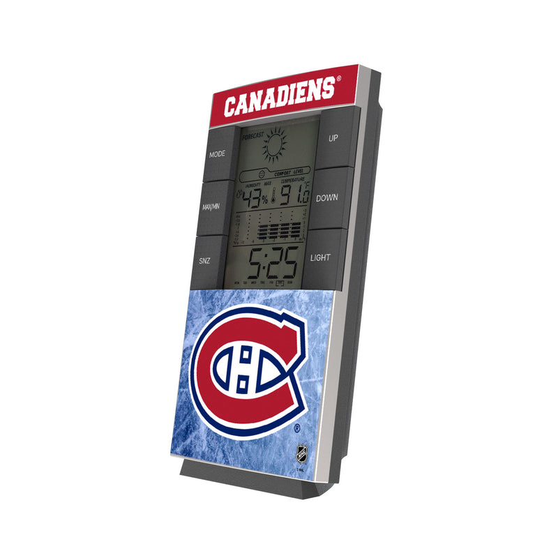 Montreal Canadiens Ice Wordmark Digital Desk Clock