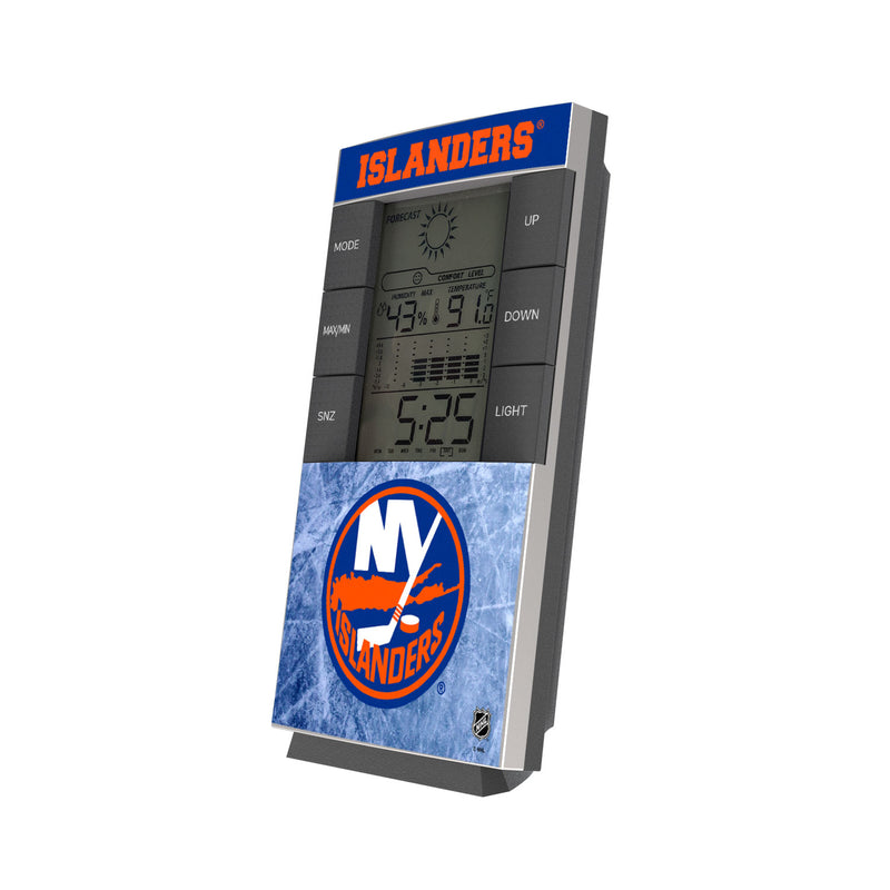 New York Islanders Ice Wordmark Digital Desk Clock