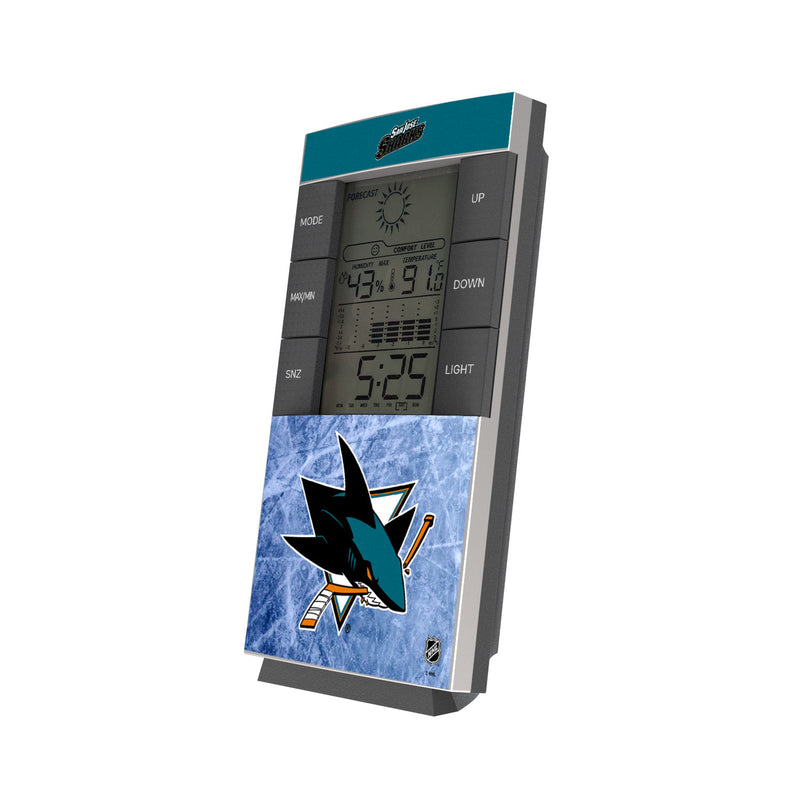 San Jose Sharks Ice Wordmark Digital Desk Clock