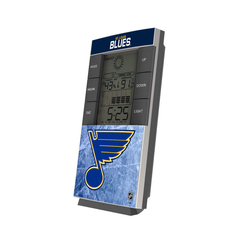 St. Louis Blues Ice Wordmark Digital Desk Clock