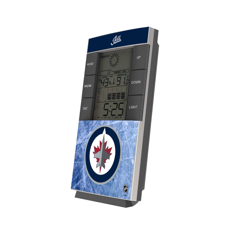 Winnipeg Jets Ice Wordmark Digital Desk Clock