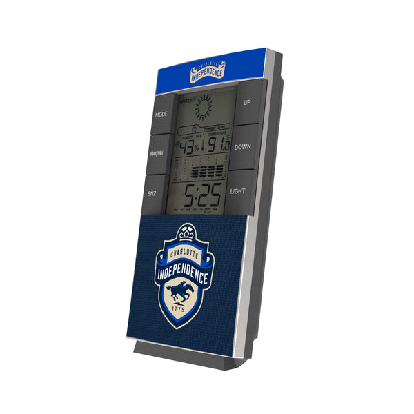 Charlotte Independence  Solid Wordmark Digital Desk Clock