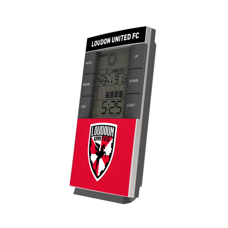 Loudoun United FC  Solid Wordmark Digital Desk Clock