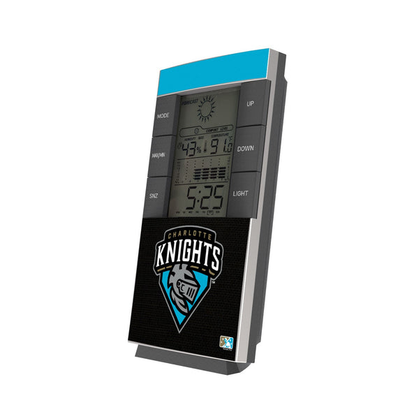 Charlotte Knights Solid Wordmark Digital Desk Clock