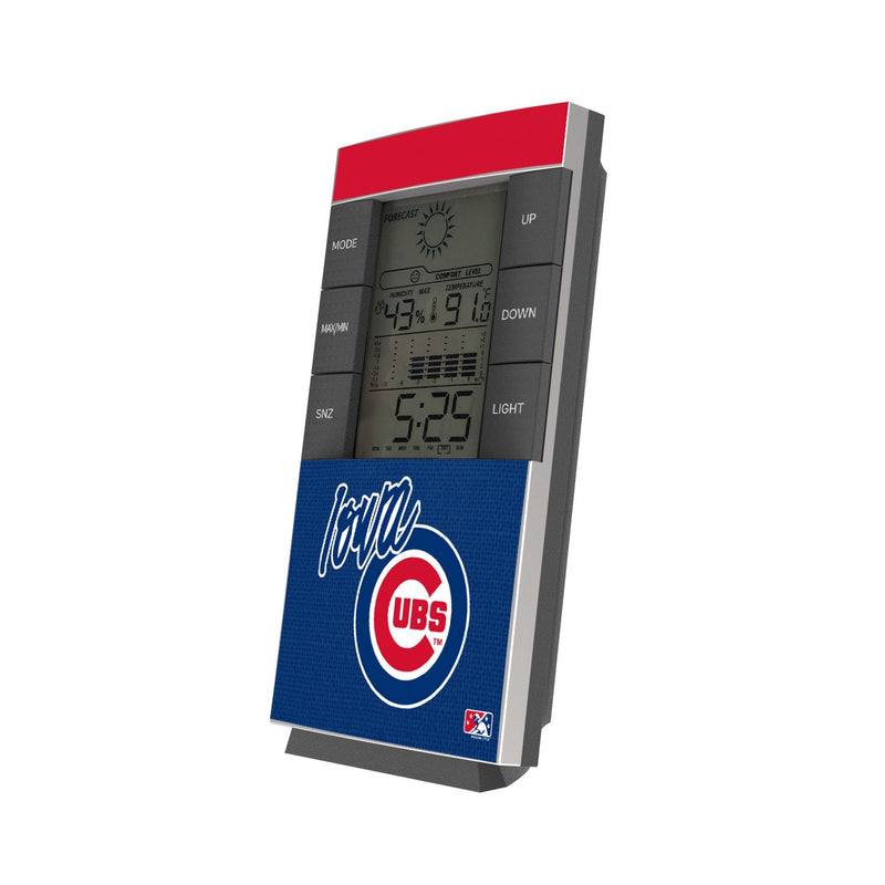 Iowa Cubs Solid Wordmark Digital Desk Clock