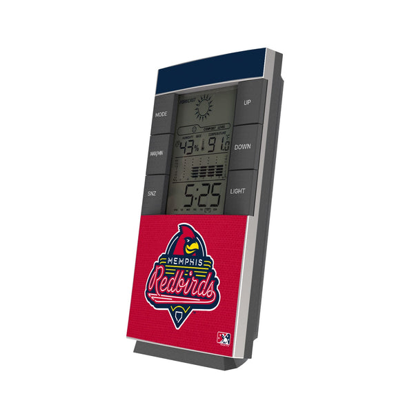 Memphis Redbirds Solid Wordmark Digital Desk Clock