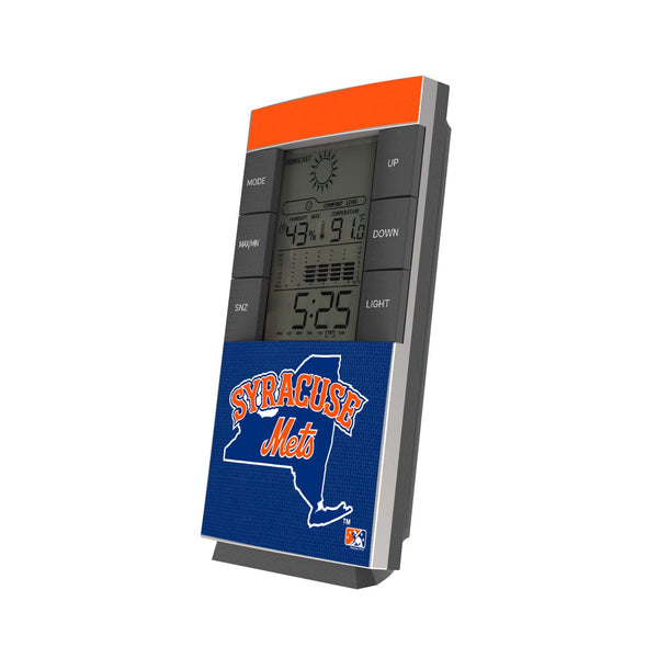 Syracuse Mets Solid Wordmark Digital Desk Clock