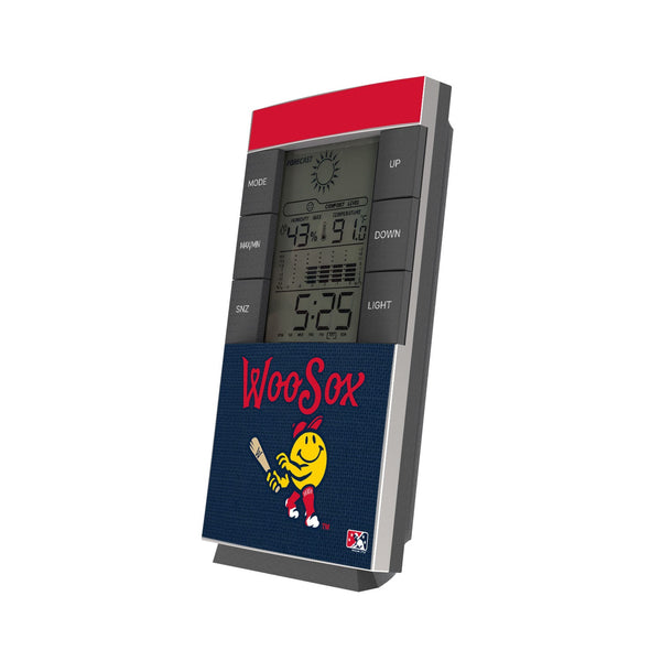 Worcester Red Sox Solid Wordmark Digital Desk Clock