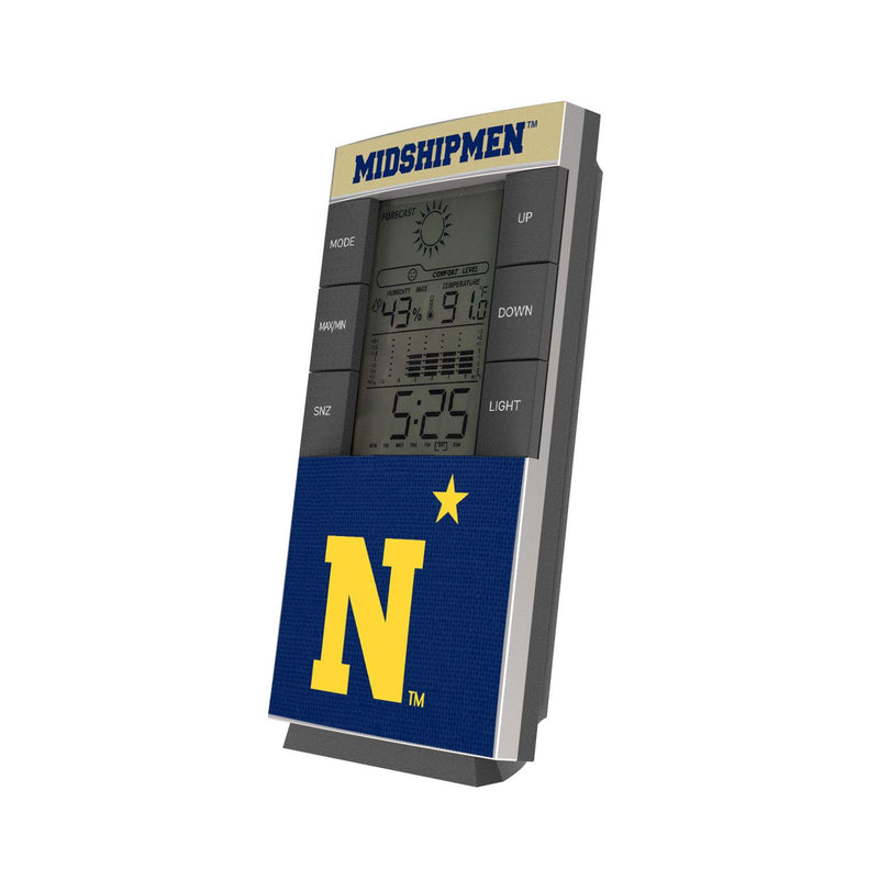 Naval Academy Midshipmen Endzone Solid Digital Desk Clock
