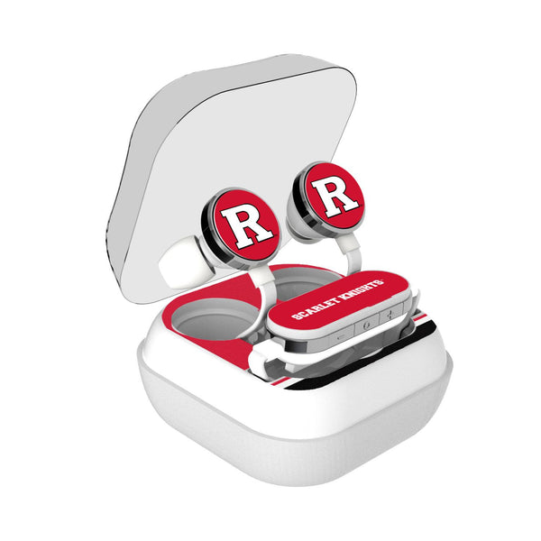Rutgers Scarlet Knights Stripe Wireless Earbuds
