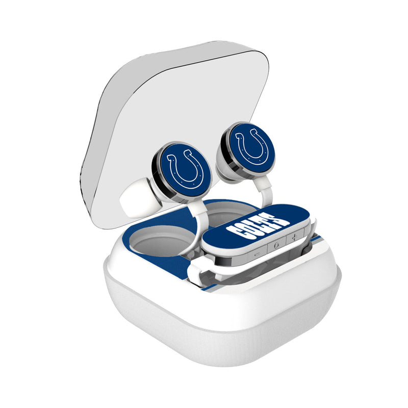 Indianapolis Colts Stripe Wireless Earbuds